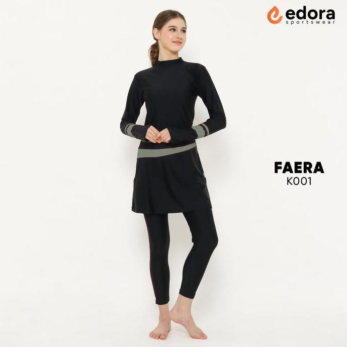 (BISA COD) Edora Sportswear -  Baju Renang Dewasa Wanita Baju Renang Muslimah Bahan Spandex Nylon - 