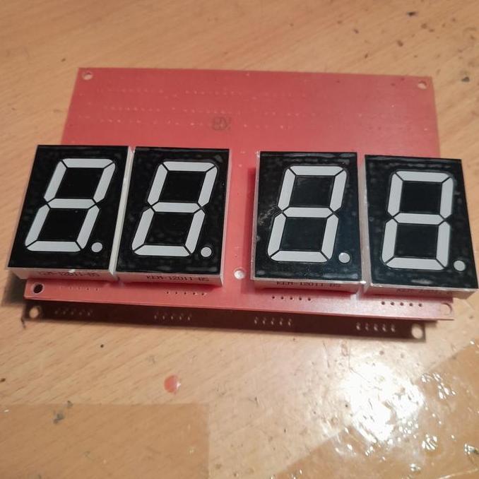 PCB ARDUINO DRIVER 74HC595 595 SEVEN SEGMENT 1.2 INCH 1.2" 1.2 " 1.2INCH 4 DIGIT TIMER CA SAF12