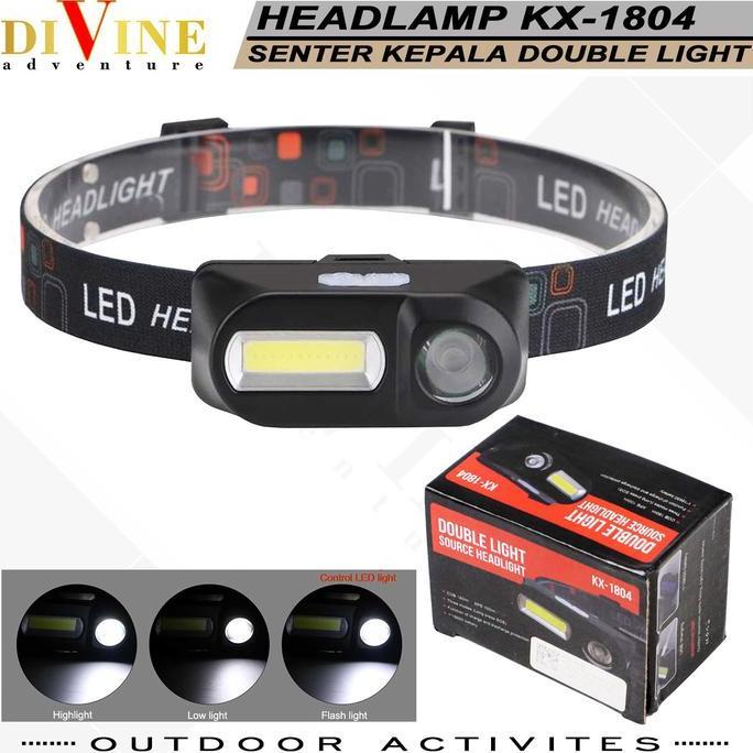 headlamp KX-1804 senter kepala LED lampu XPE cob headlamp super terang daya charging kx1804