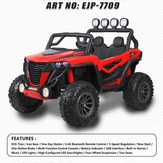 Terlaris Mobil Aki Jjp 7709 Aki 12 Volt 10Ah 4 Dinamo~Mainan Mobil Aki Anak