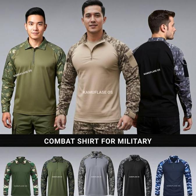 Setelan Army Lengkap Setelan Shirt Combat Tactical Loreng Army Outdoor Camouflage
