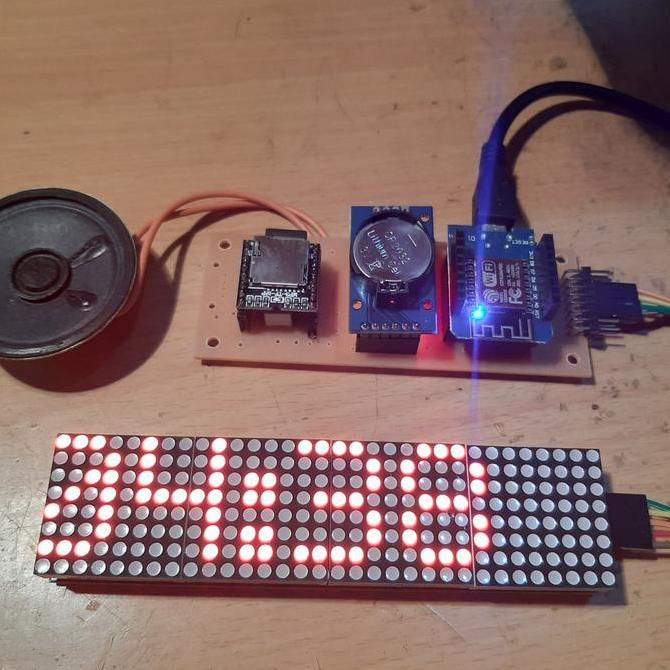KIT ARDUINO JWS ADZAN MUROTTAL WIFI ESP8266 MP3 LED MATRIX 8X32 SAF12