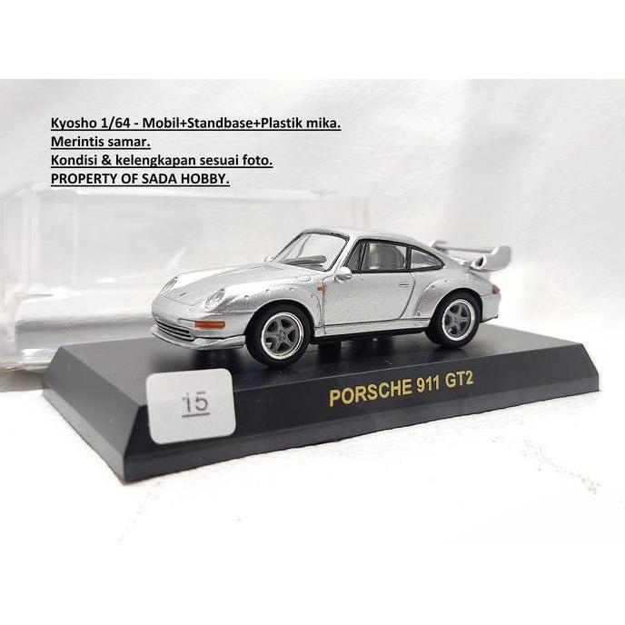 KYOSHO 1/64 PORSCHE 911 GT2 993 SILVER NO BOX CADATOYS