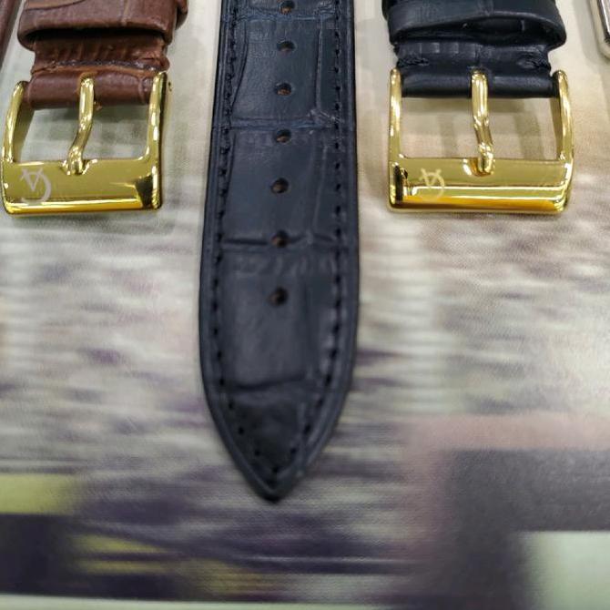 Tali jam tangan Kulit Alexandre Christie buckle Rosgold