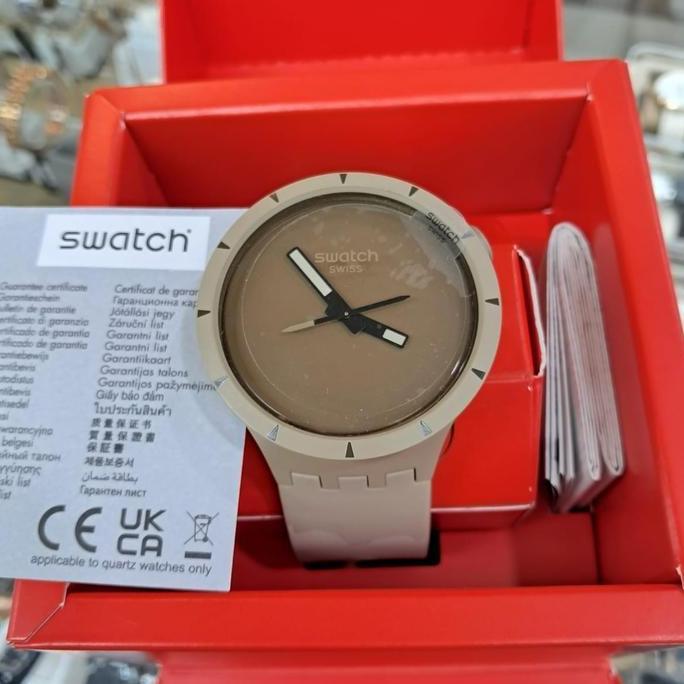 Swatch Jam Tangan Pria SB03C101 BIG BOLD BIOCERAMIC DESERT Original