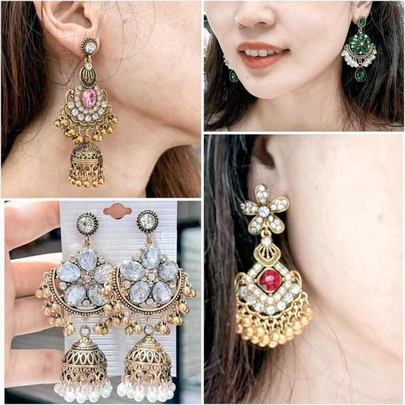 [An27] Anting Emas Pengantin Pesta India