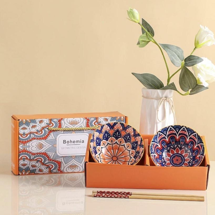 Mangkok Set Keramik  / Mangkok Gift Set Souvenir / Hampers Mangkok Keramik