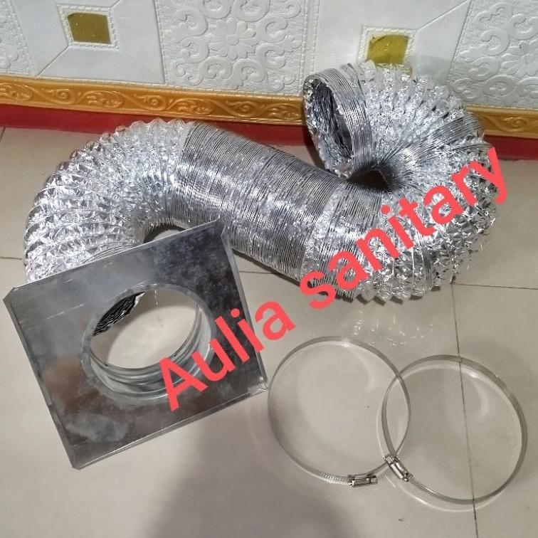 Paket Flexible Ducting Pipa Exhaust 6 Inc / Paket Flexible Ducting Pipa Penbuangan Asap Cooker Hood 