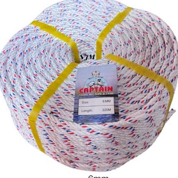 Tali Nylon 6Mm Putih / Tali Tambang 6Mm (220M)