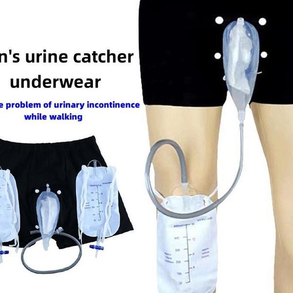 Pria Wanita Urine External Urine Bag Alat Bantu Kantong Kencing Dengan Untuk Pasien Stroke Lumpuh Or