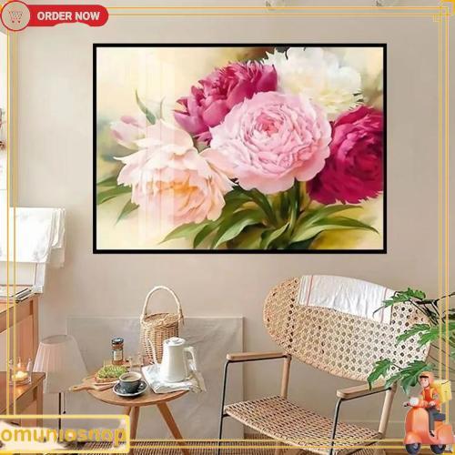 Cross Stitch Pattern Kristik Modern Paket Kristik Orchid Cross Stitch Custom Ukuran Besar 40X50Cm La