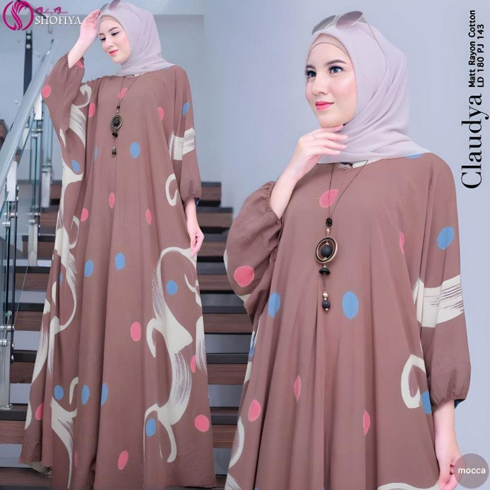 Diskon Ayesha Fashion - Gamis Kaftan Baju Muslim Wanita Jumbo Bahan Rayon Premium Adem Terbaru Motif