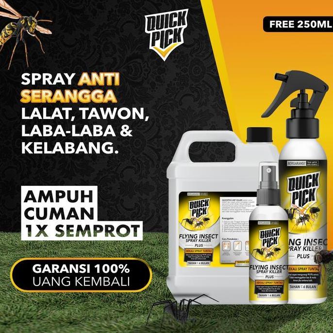 SEMPROTAN PEMBASMI SERANGGA QUICKPICK (FREE 250ML) Aromatic Spray Pembasmi LALAT, KECOA, TAWON, LABA