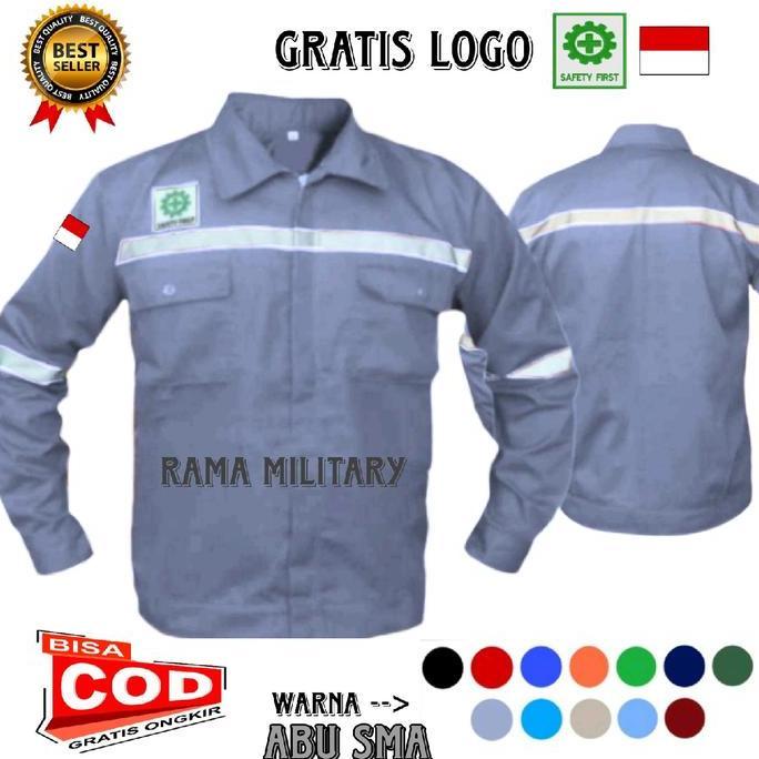 Wearpack Atasan Proyek Safety Baju Las Bengkel Tekhnisi Katun Kerja Pria