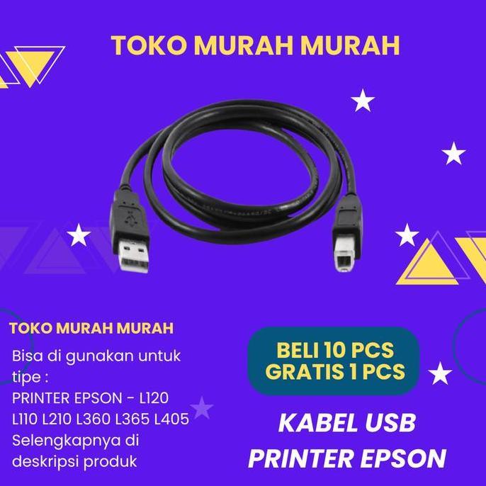 Kabel Usb Printer Epson L120 L121 L110 L300 L310 L210 L220 L350 L360