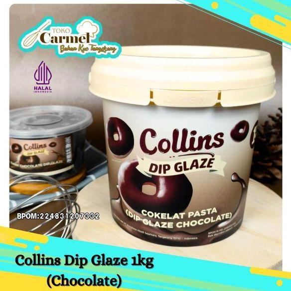 Collins Dip Glaze Coklat 1kg - Topping Donat / Pisang Nugget Diskon
