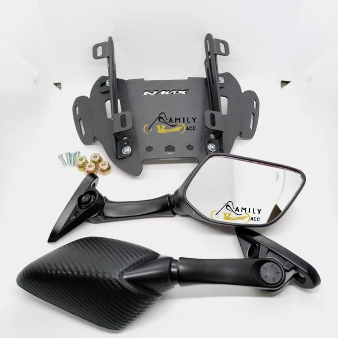Spion R25 Carbon Pendek + Serpo Windshield Motor Nmax New n Nmax OLD