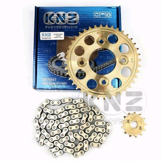 GEAR  GEAR GIR SET PAKET SUPRA FIT NEW 428H-106L 14-36T GOLD KNZ Motorcycle