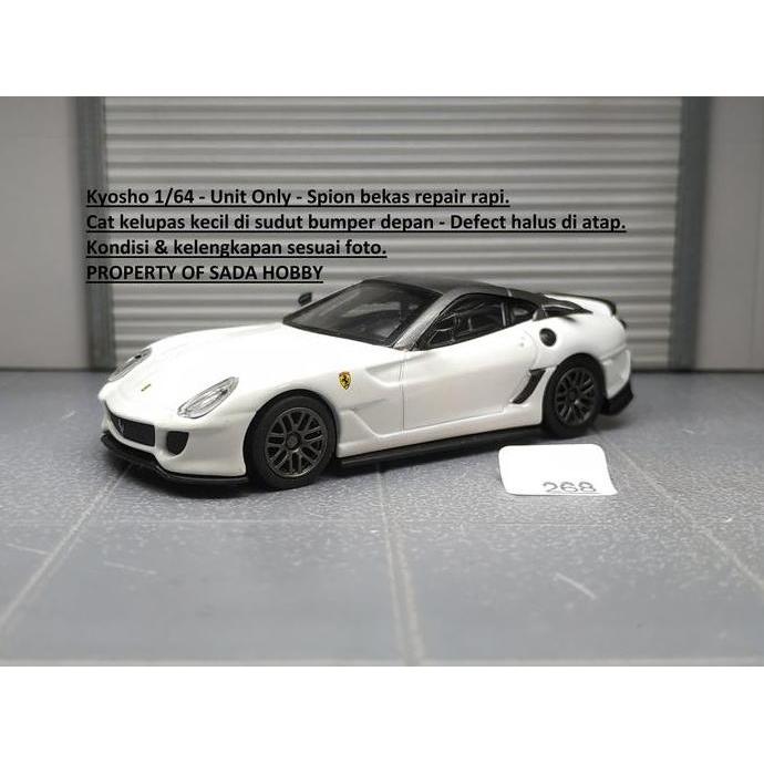 KYOSHO 1/64 FERRARI 599XX PUTIH UNIT ONLY MINUS CADATOYS