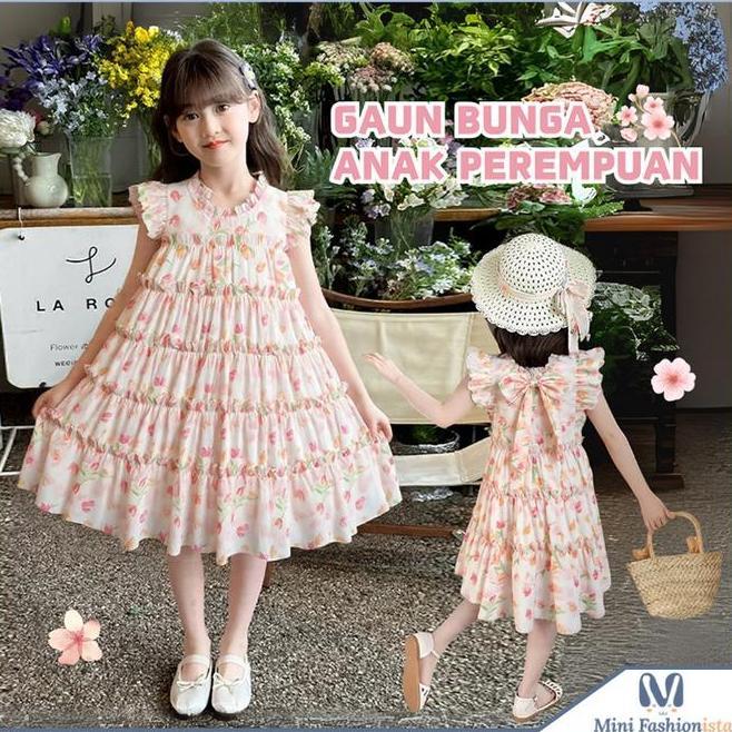 6 Bulan 5 Tahun Baju Princess Anak Perempuan Chiffon Bow L Dress Pesta Bayi Daster Anak Perempuan Dr