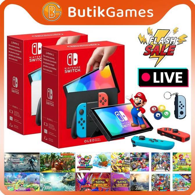 [Promo Flash Sale Live Harga special ] Nintendo Switch OLED CFW Full Game bebas isi game