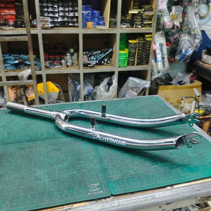 Fork 26 MTB Fedeal PLATINUM GORILA Classic CP Chrome Steel Standar Drat Ulir Head Tube 25.4 Insert 2