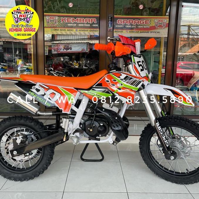 Terlaris Motor Mini Cross Trail Mt6 Ssr 50Cc Se 2T Velg 12/14 Year 2024