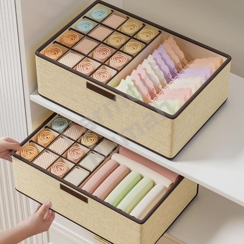 DISKON TEMPAT PENYIMPANAN PAKAIAN DALAM RAK PAKAIAN DALAM ORGANIZER STORAGE BOX SEKAT PENGATUR LEMAR