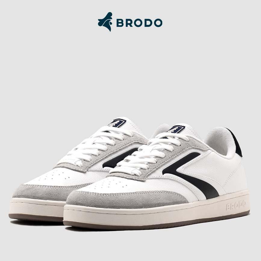 Brodo - Sneakers Ace Tennis Ivory Black