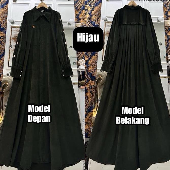 Uffa- Queenasyari - Ghina Dress (Hanya Gamis) Gamis Jumbo Baby Cordoray Ld 110-140 Cm Gamis Nita Mus