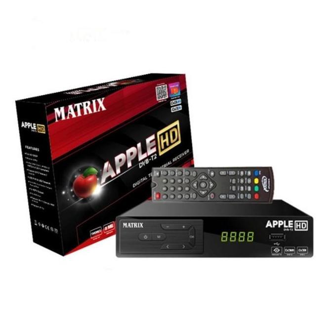 New STB recivier TV stb Digital Matrik Apple DVB T2 HD merah terbaru