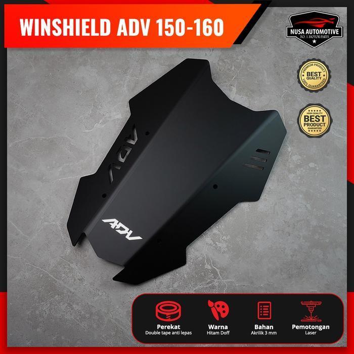 NSA VISOR WINSHIELD HONDA ADV 150 ADV 160 ADV 160/150 PNP SMOKE BENING HITAM DOFF Motorcycle Pengama