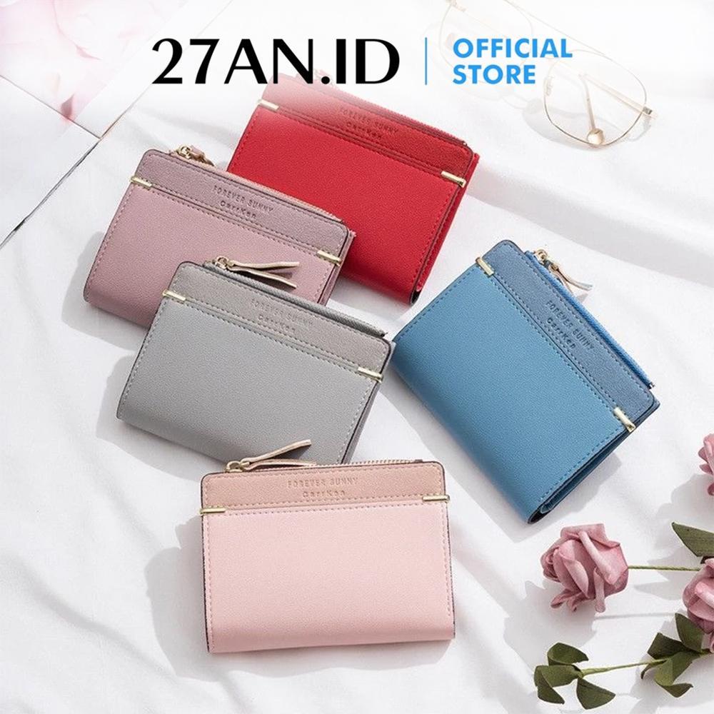 ( 27An.Id ) Dompet Lipat Mini Wanita Resleting As11 Dompet Wanita Lipat Polos Elegan