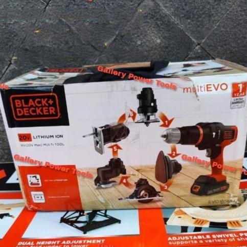 Black Decker Multi Evo 6 20V Head Set Kit Black + Decker 185K6 6 head
