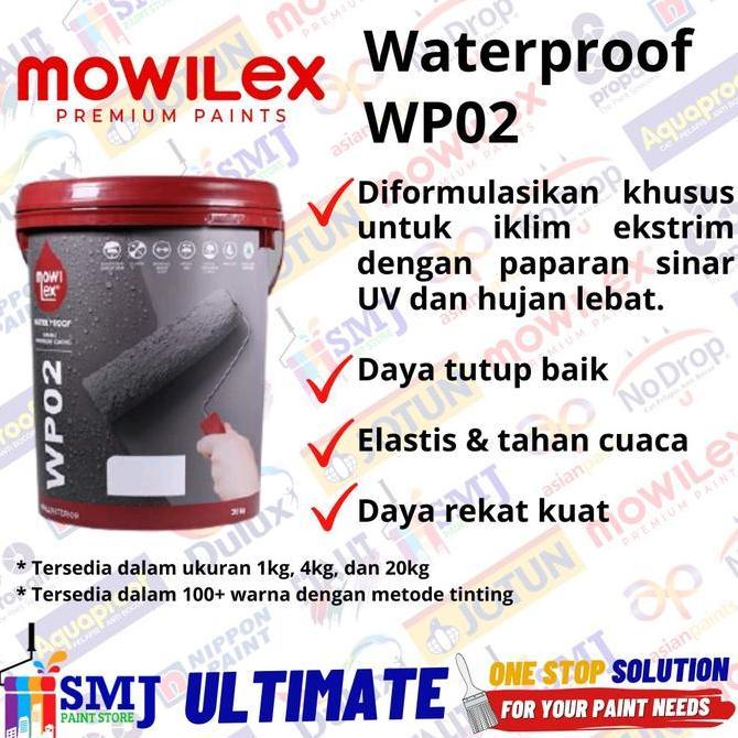 Cat Pelapis Anti Bocor MOWILEX Waterproof WP02 909 Merlin Grey 1kg