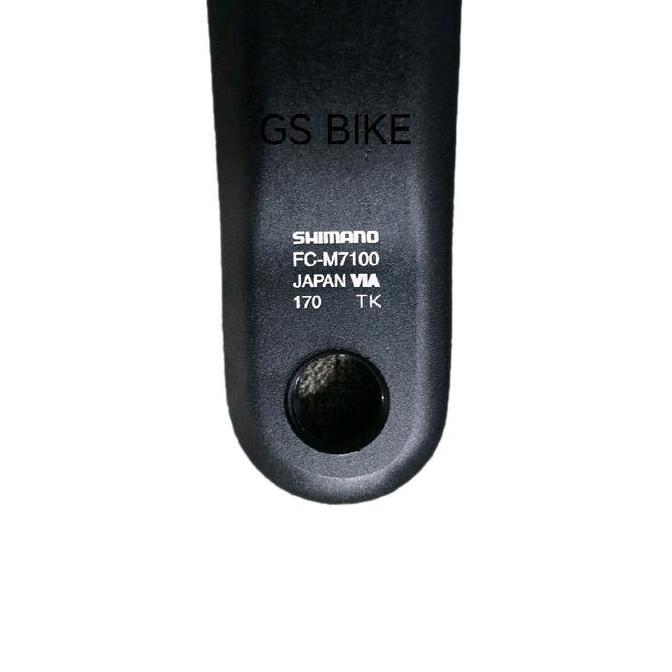 SHIMANO SLX FC-M7100-1 170mm Single Crankarm Crank Arm Sepeda MTB 52mm Spindle Tanpa Chainring & BB