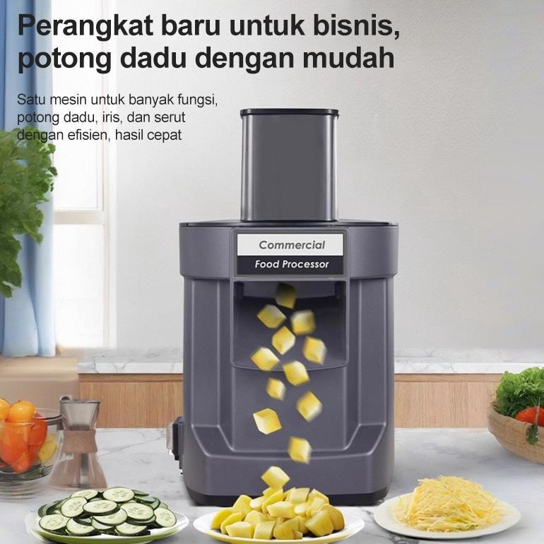 HOT DEALS Mesin Potong Sayuran Multifungsi Listrik/Mesin Pemotong Dadu/Mesin Pemotong Kentang Wortel