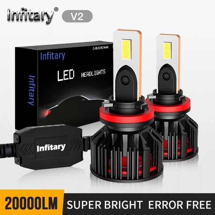 Lampu Led Mobil H4 H7 H11 CSP Chip 3570 Infitary