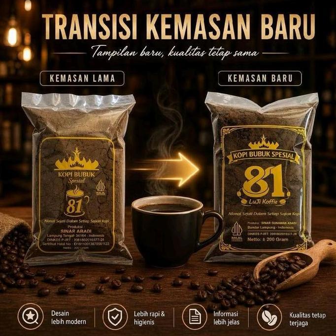 Spesial Kopi Lampung | Kopi Bubuk Cap 81 Produksi Lampung 1kg / Kopi Bubuk / Kopi Lampung