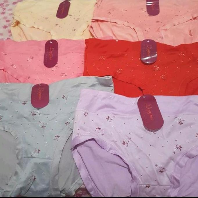 6 pcs/12 pcs SALE CUCI GUDANG Lingerie CELANA DALAM CD WANITA FIT XL SUPER SOFT LENTUR Motif (1 lusi
