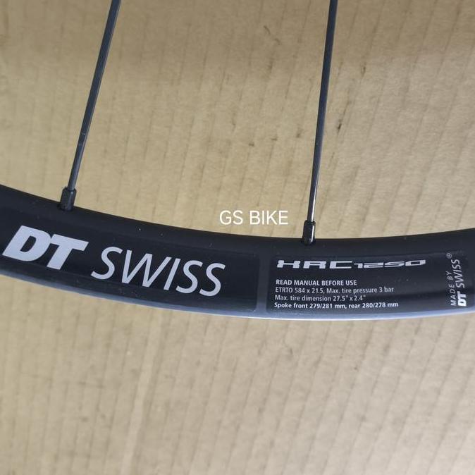 DT SWISS XRC-1250 SPLINE 27.5" CARBON DT Swiss 240 Hub Freehub Centerlock HG Ratchet Wheelset Sepeda