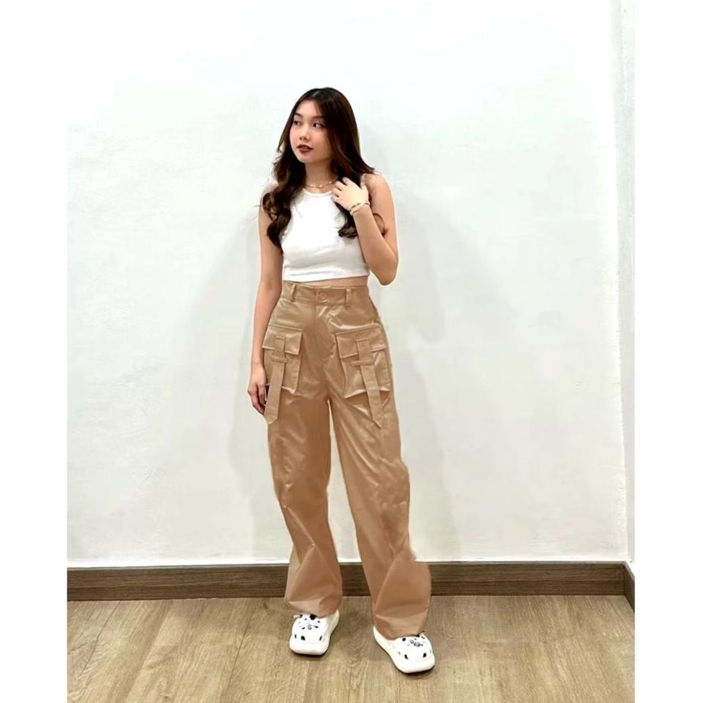 Premium Yura Cargo Pants/Celana Cargo Panjang Wanita/Hw Cullote Combed Premium/Cargo Pants Chinos Wa