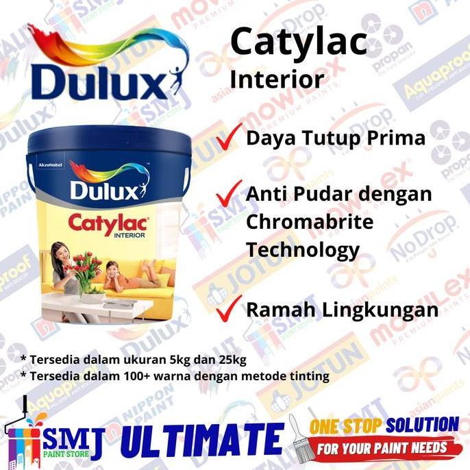 Cat Tembok Interior DULUX CATYLAC warna Putih Base ukuran 25kg