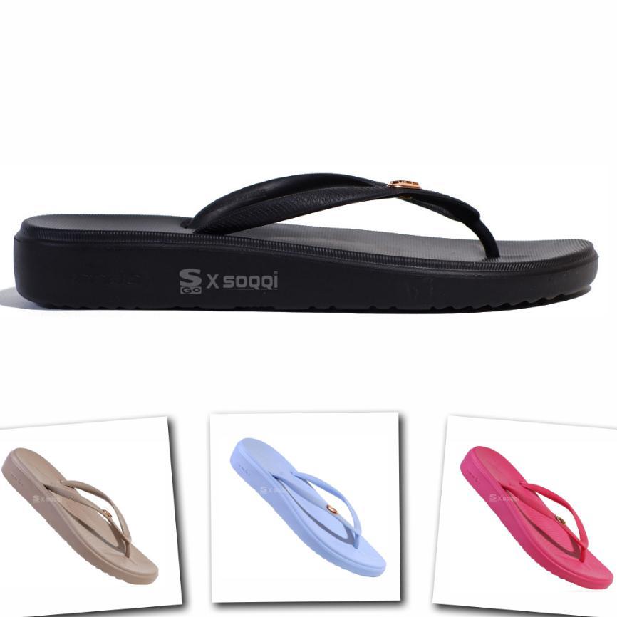 Ando Ivy Sendal Wedges Japit Pylon Ringan Wanita Original Sandal Jepit Cewek Dewasa Kekinian 36-40