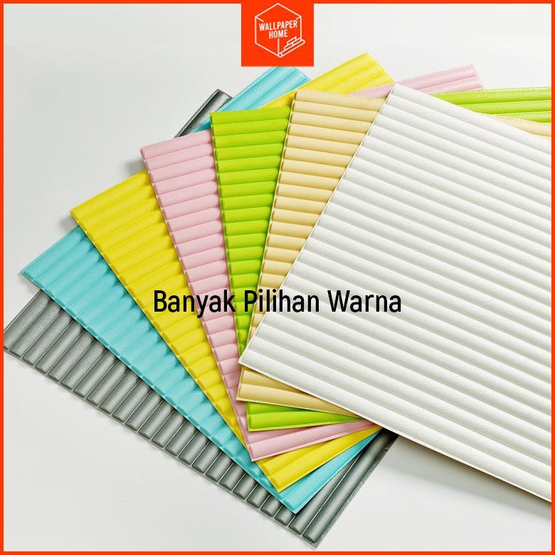 HEMAT WALLPAPER HOME DINDING FOAM 3D MOTIF KAYU SILINDER / STIKER DINDING PLAFON DEKORASI KAMAR 70X7