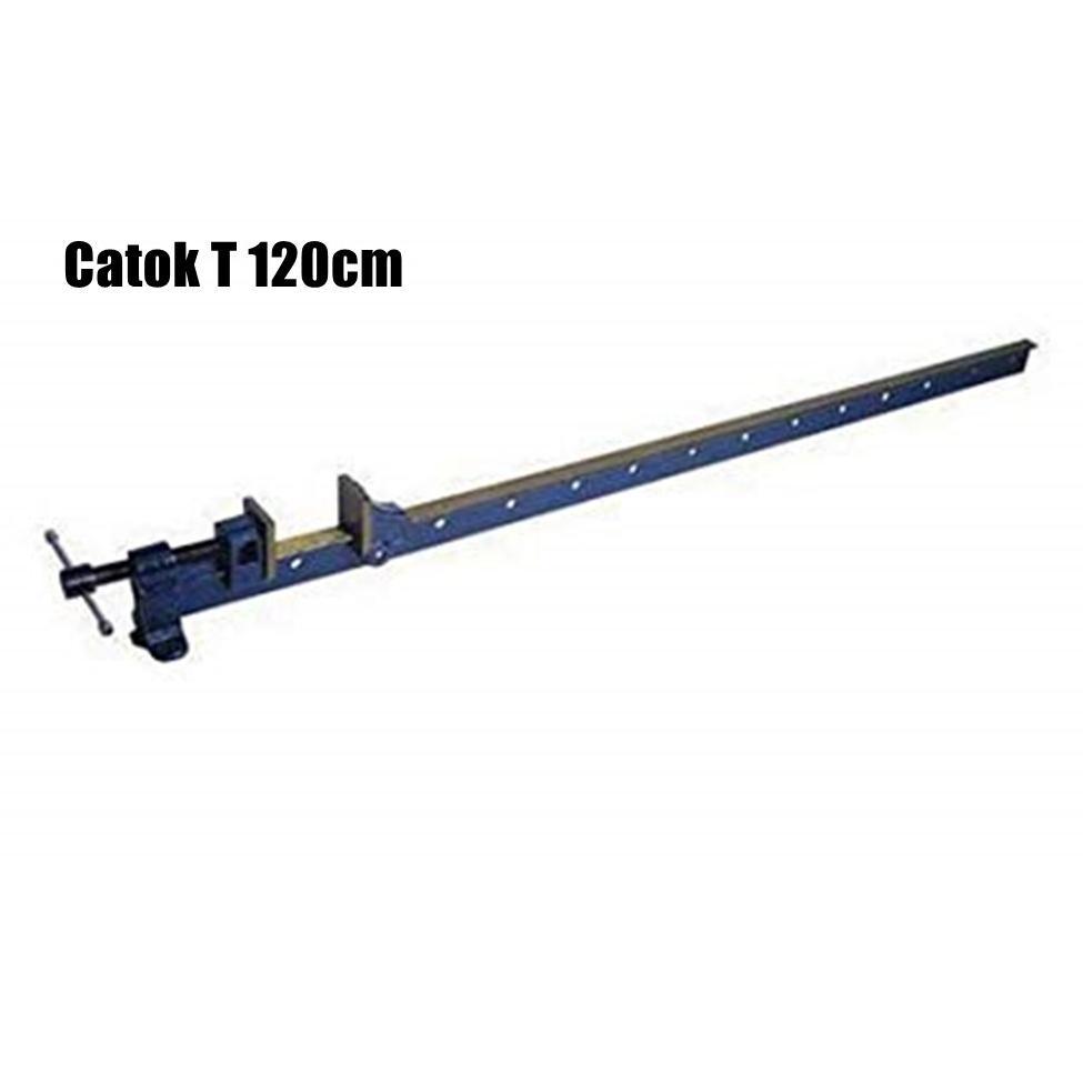 NEW Catok T 1200mm Heavy Duty T Bar Sash Clamp 4 Ft Jepit Press Papan Kayu Bahan Besi Tebal Berkuali