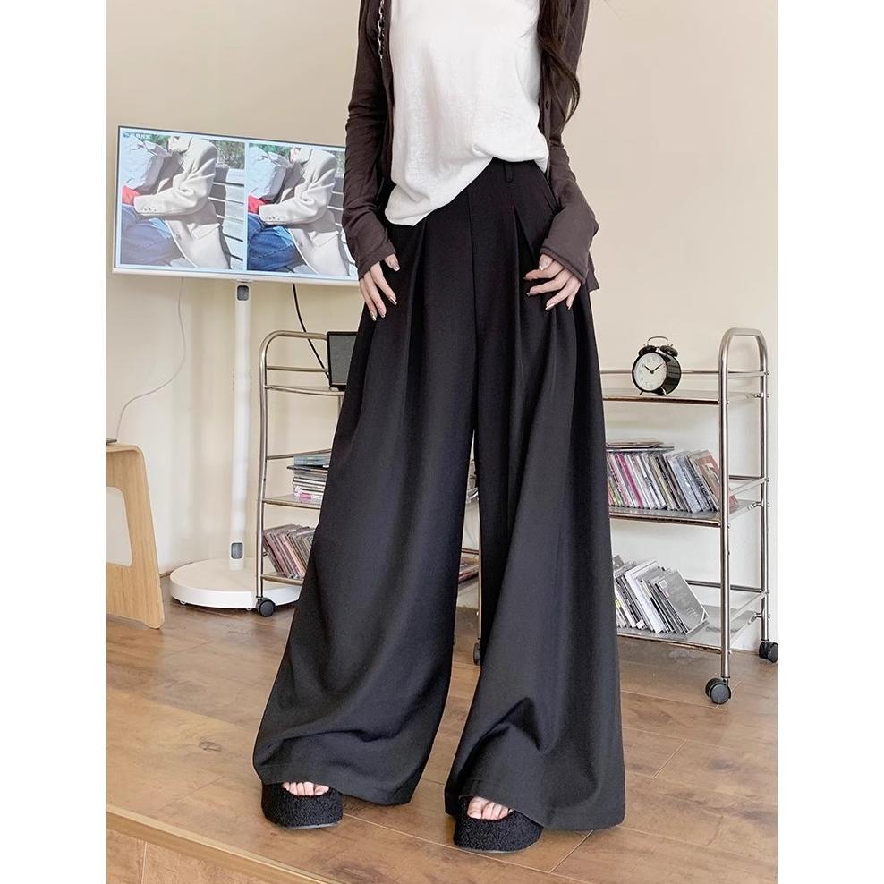 Terlaris Celana Kulot Wanita Wide Leg Plisket Elegan Bahan Kain Formal Nyaman, Desain Longgar Trendy