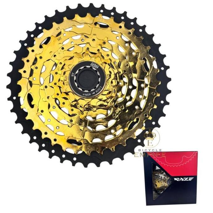Raze Cassete Sprocket 8 Speed 11 - 42T Gold Bicycle Empire