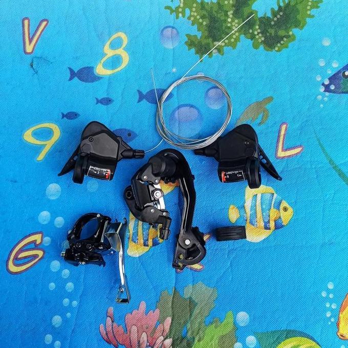 group set mini microshift 9 speed operan sepeda fd rd shifter