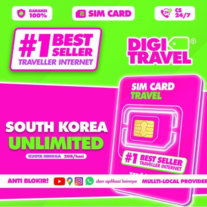 SIM Card Korea Selatan Unlimited Data | Simcard Korea Selatan Seoul Nagoya Jeju Daegu Busan Unlimite